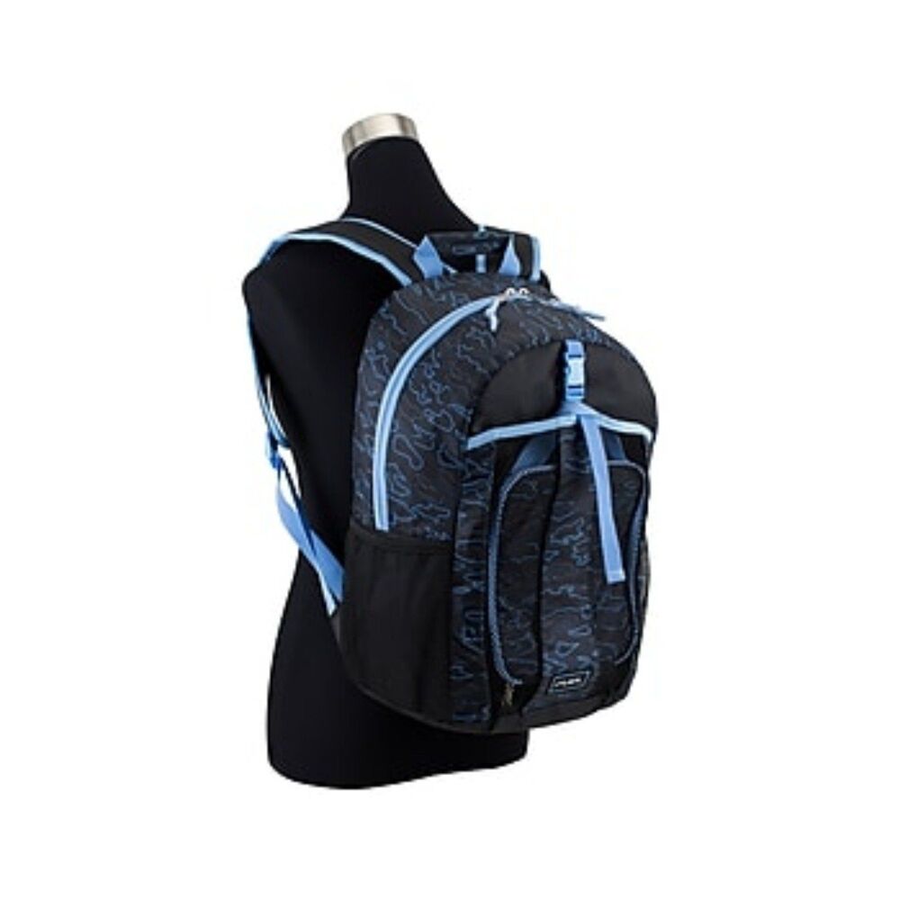 Bijoux Deluxe Backpack Camo Print Black & Blue Bookbag Matching‎ Lunch Box NWT